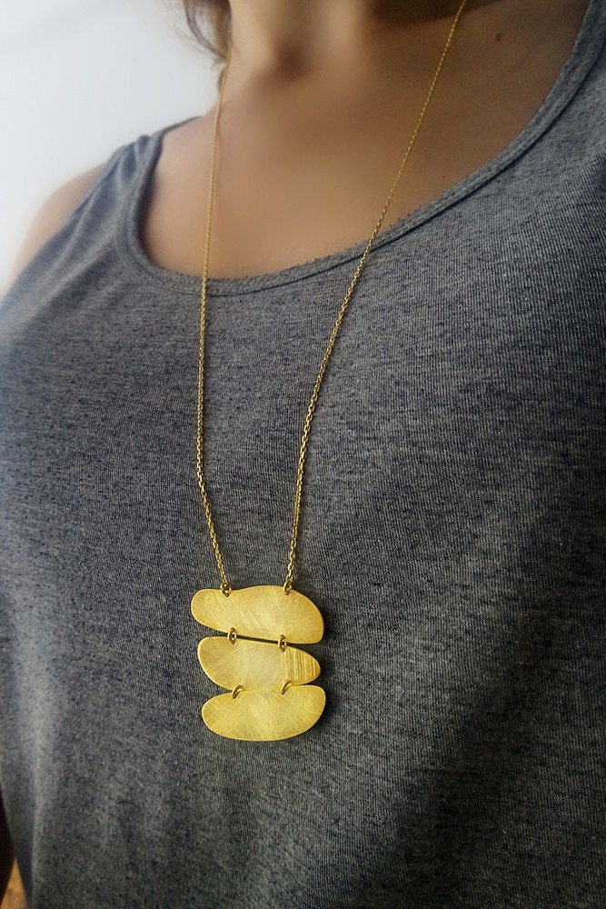 3LÜ TASARIM ÇİZME İŞÇİLİKLİ KOLYE