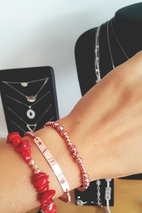 PLAKALI LAZER KESİMLİ BİLEKLİK