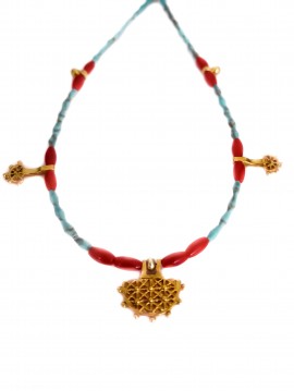 TURKUAZ MERCAN ETİ FİGÜRLÜ KOLYE