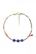 LAPİS LAZULİ RENKLİ SARI HALHAL