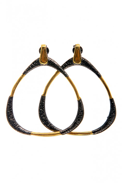 ÜÇGEN KÜPE SARI-SİYAH